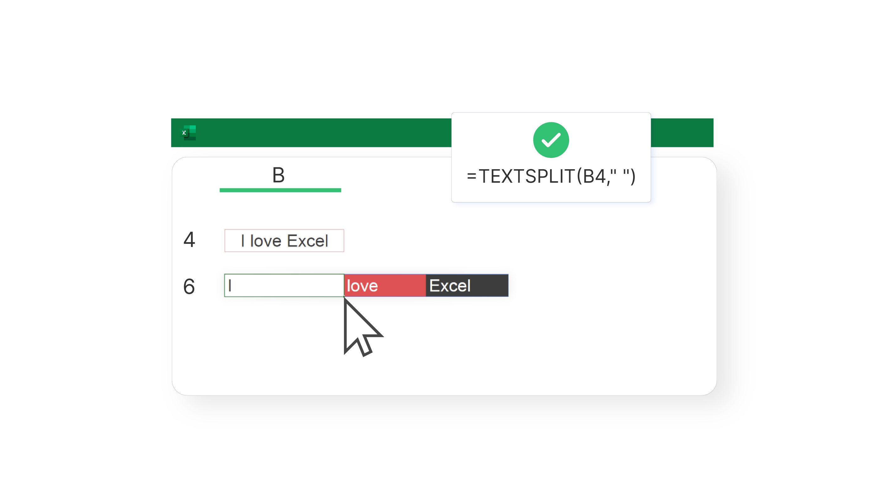New Excel formulas 2022: TEXTSPLIT